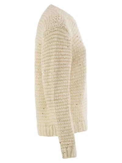Herno Alpaca-blend Jumper With Sequins In Black
