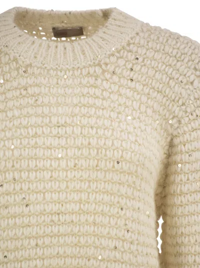 Herno Alpaca-blend Jumper With Sequins In Black