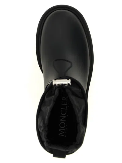 Moncler Kickstream Drawstring Rain Boots In Black