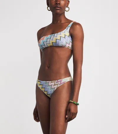 Missoni One-shoulder Zigzag Bikini Set