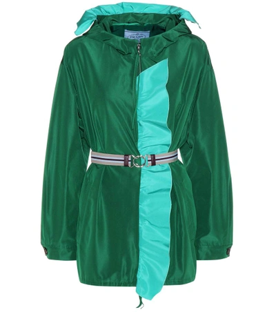 Prada Silk Jacket In Green