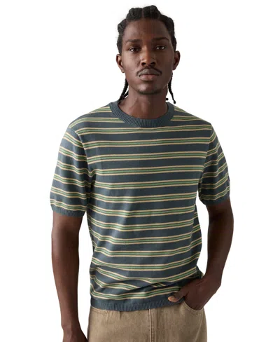 Levi's Striped Knitted T-shirt In Gray