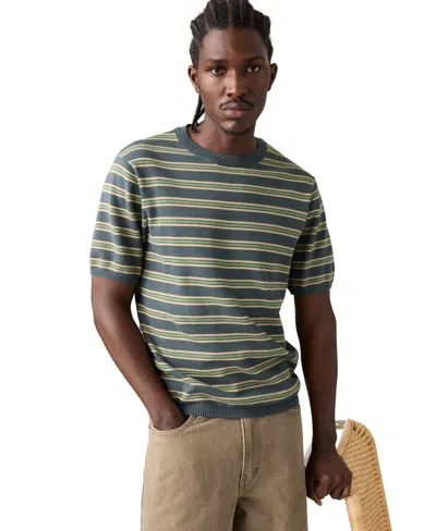 Levi's Striped Knitted T-shirt In Gray