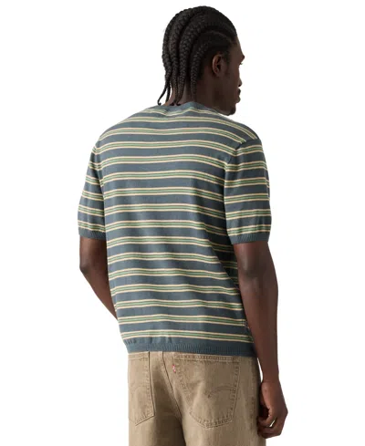 Levi's Striped Knitted T-shirt In Gray