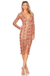 FOR LOVE & LEMONS AMELIA TEXTURED MIDI DRESS,CD1543E SP17