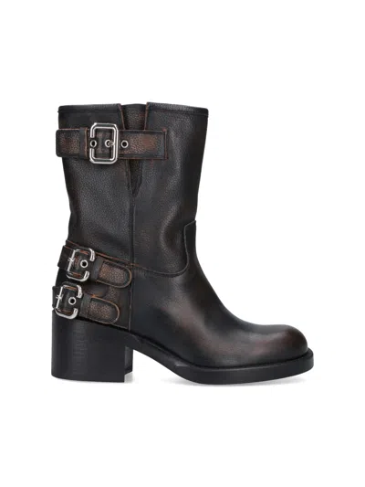 Chloé Leather Dakota Ankle Boots 60 In Black