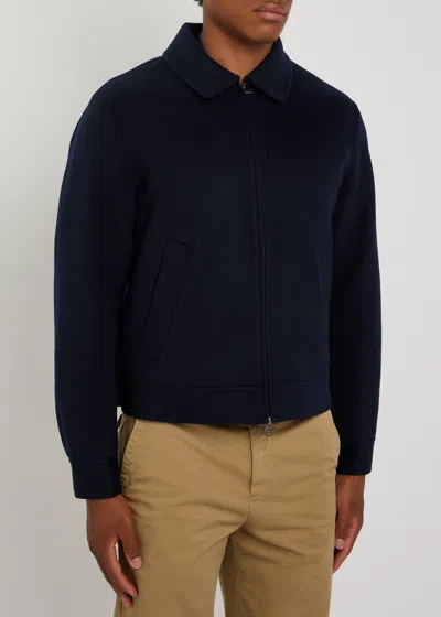 Gant Zip-up Bomber Jacket In Navy