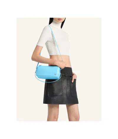 Courrèges Small Three Sixty Shoulder Bag In Blue
