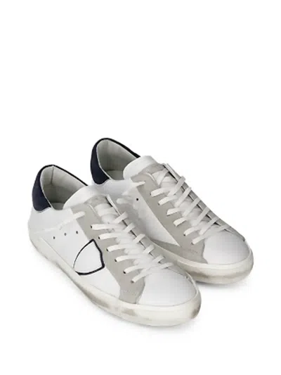Philippe Model Low Paris Sneakers Black Heel Tab In White