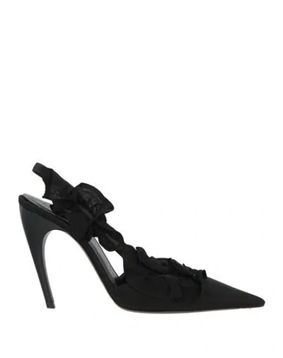 Nensi Dojaka Woman Pumps Black Size 8 Textile Fibers In Black