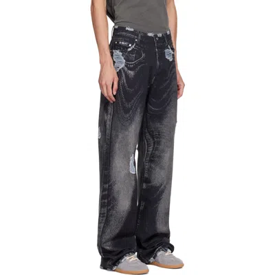 Camperlab Black Distorted Distressed Jeans In Black