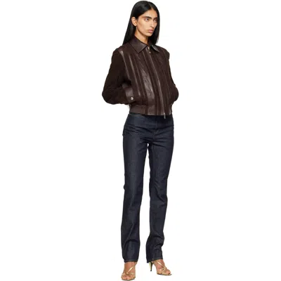 Versace Greca-embossed Leather And Suede Jacket