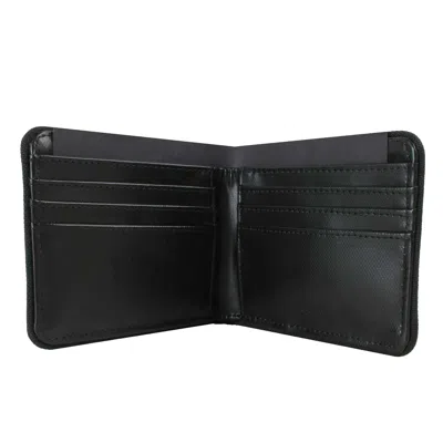 Fred Perry Tonal Coated Polyester Billfold Wallet Black In Black