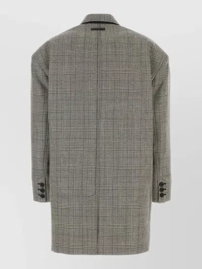 Marni Wool Blazer Oversize Embroidered Checked Design In Green