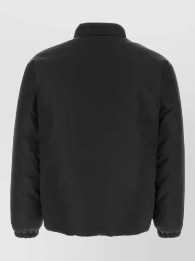 Jil Sander Polyester Down Jacket Elastic Cuffs High Collar In Black
