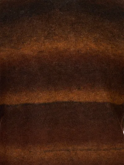 Corneliani Horizontal-stripe Sweater In Brown