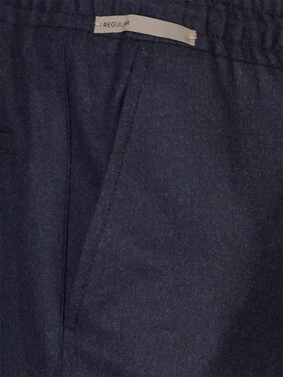 Corneliani Drawstring Casual Pants In Blue