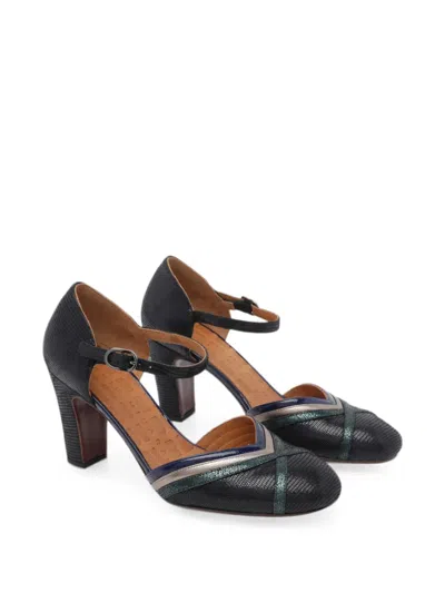 Chie Mihara Mirka Lizard-effect Pumps In Black