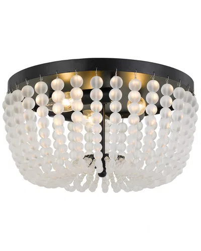 Crystorama 3-light Rylee Flush Mount In White