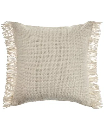 Lr Home Aarna Solid Woven Throw Pillow In Neutral