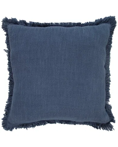 Lr Home Aarna Unique Neutral Solid Throw Pillow In Blue