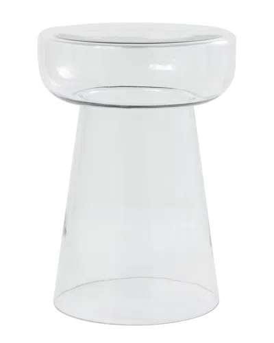 Peyton Lane Clear Glass Modern Accent Table In Transparent