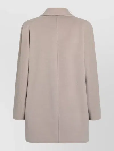 Max Mara Tailored Jacket Double Breasted Back Vent In Neutral