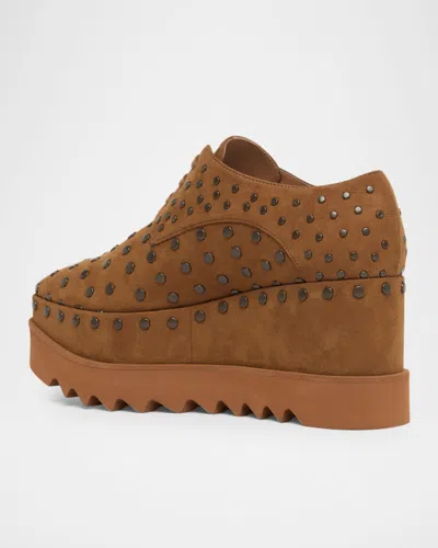 Stella Mccartney 75mm Elyse Studded Platform Derbys In Black