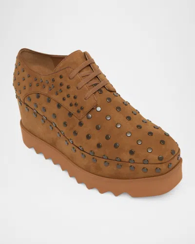Stella Mccartney 75mm Elyse Studded Platform Derbys In Black