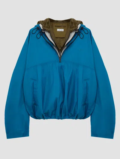 Loewe Anorak In Technical Shell In Blue