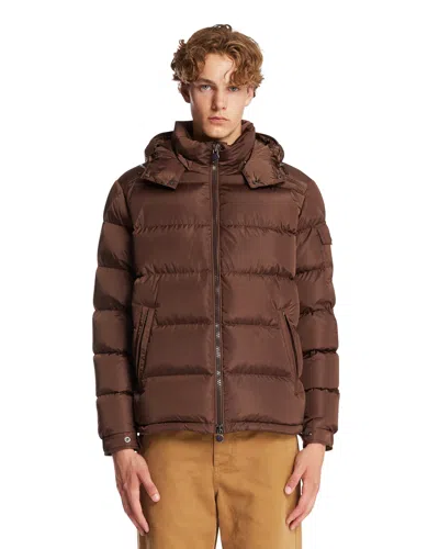 Moncler Maya Quilted Shell Down Jacket In Brown Marrone   #3d322d
