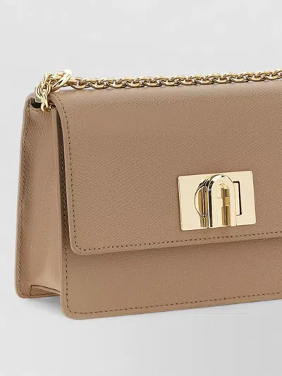 Furla 1927 Mini Rectangular Shoulder Bag Chain In Burgundy