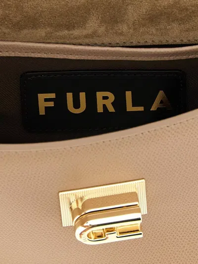 Furla 1927 Mini Rectangular Shoulder Bag Chain In Burgundy