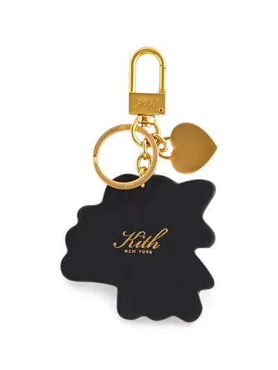 Kith Cupid And Devil Printed Leather Key Charm In Multi