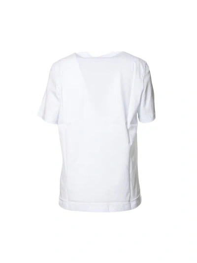 Msgm Logo Printed Crewneck T-shirt In White