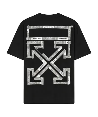 Off-white Scribble Diag Logo-print T-shirt In Black