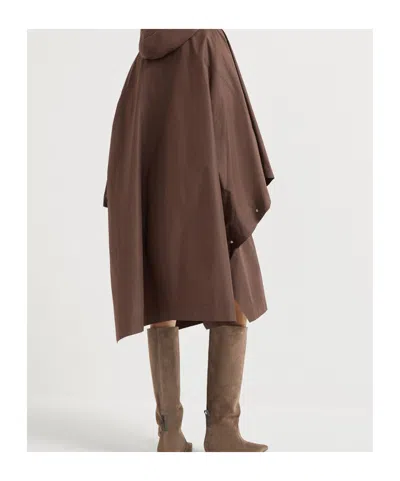 Brunello Cucinelli Oversized Parka In Brown