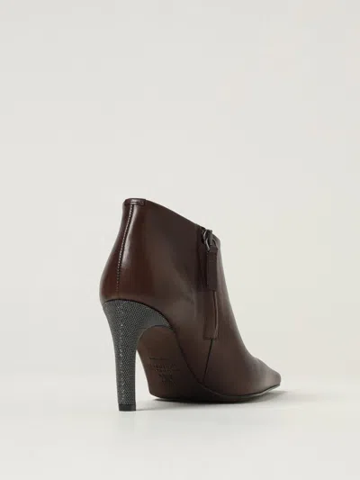 Brunello Cucinelli Pointed Toe Ankle Boots In Multi