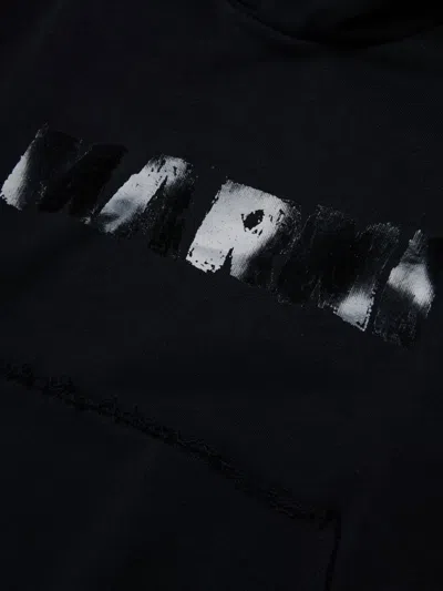 Marni 로고 프린트 프린지 후디 In Black