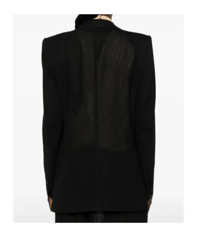 Tom Ford Double-breasted Buttoned Blazer In Black