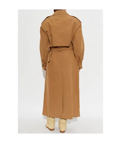 Isabel Marant Double-breasted Trench Coat In Nude