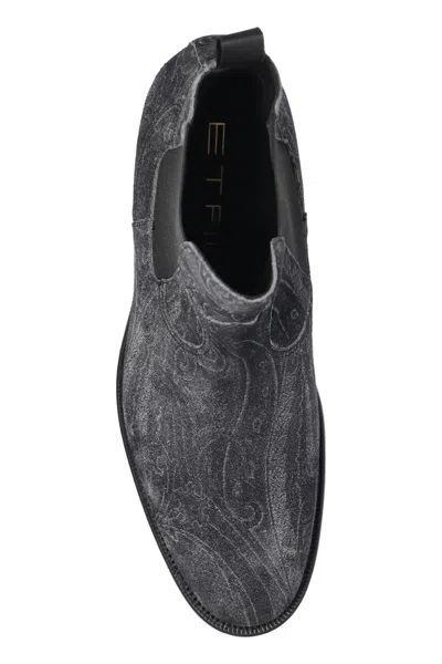 Etro Round-toe Boots In Black