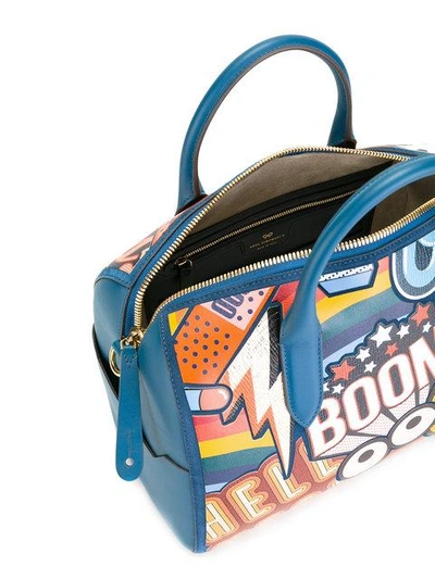 Shop Anya Hindmarch Giant Stickers Tote - Blue