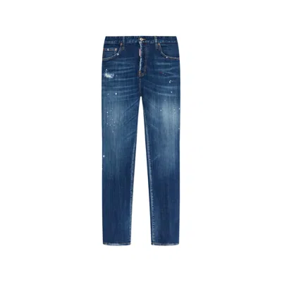 Dsquared2 642 Distressed Jeans In Blue