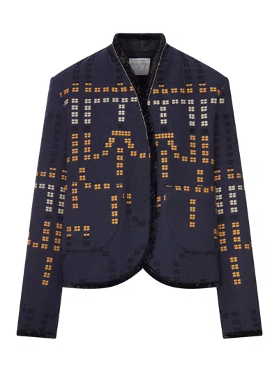 Forte Forte Samarcanda Jacquard Jacket Notte In Blue