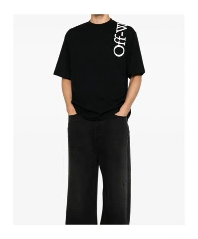 Off-white Off White Vertical Bookish Skate Cotton T-shirt In Black