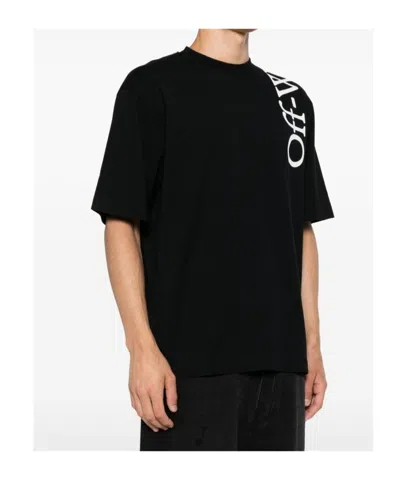 Off-white Off White Vertical Bookish Skate Cotton T-shirt In Black