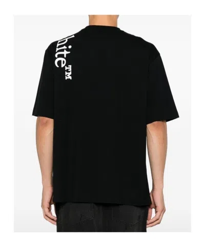 Off-white Off White Vertical Bookish Skate Cotton T-shirt In Black