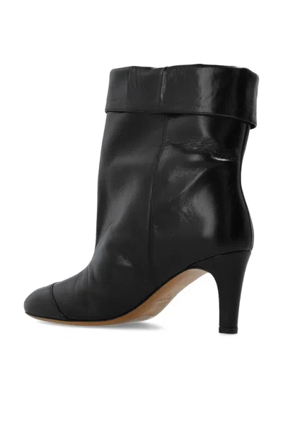 Isabel Marant Eldra Leather Ankle Boots In Black