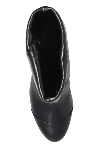 Isabel Marant Eldra Leather Ankle Boots In Black